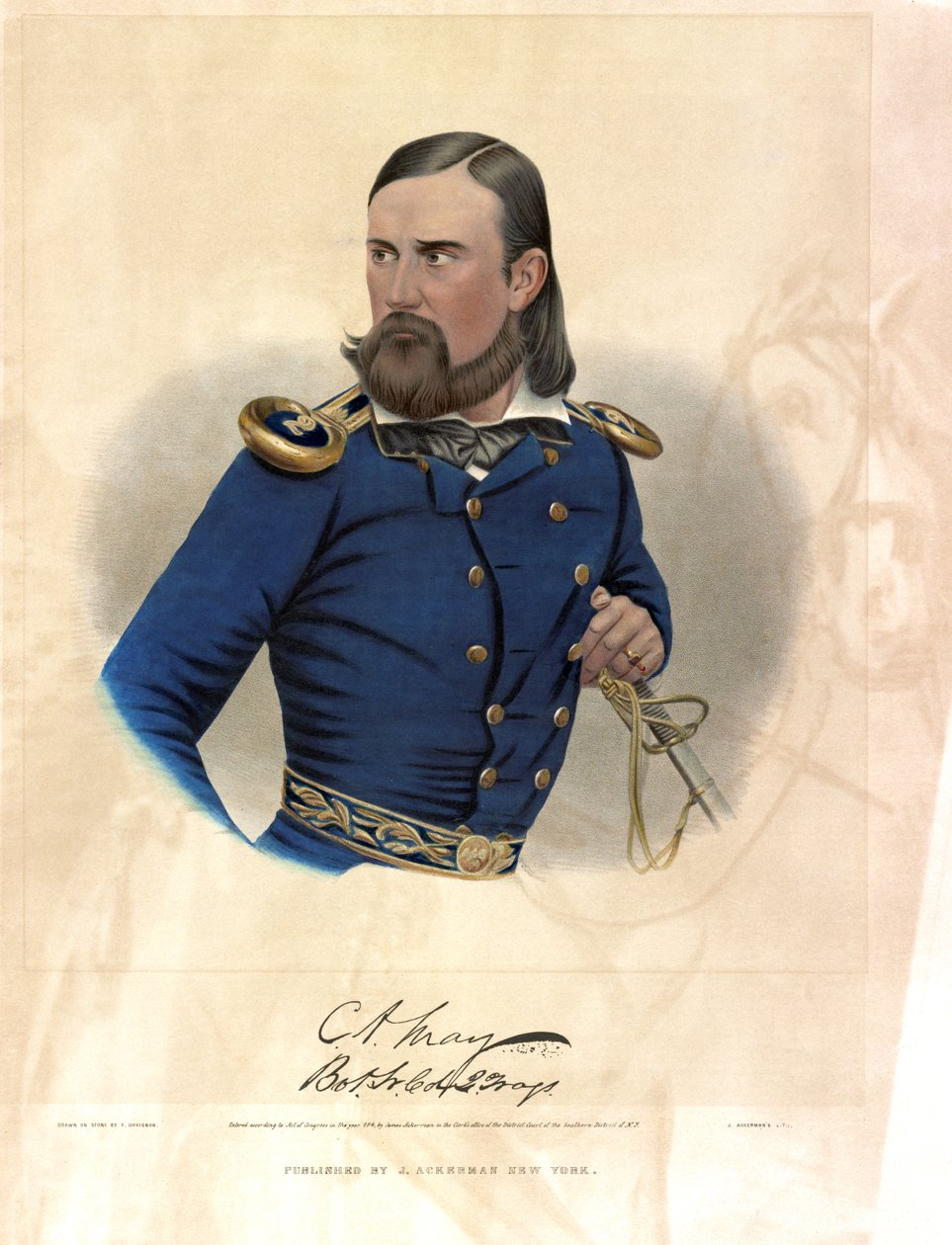 C A toukokuu, pub. 1848 (värilitografia) tekijältä American School