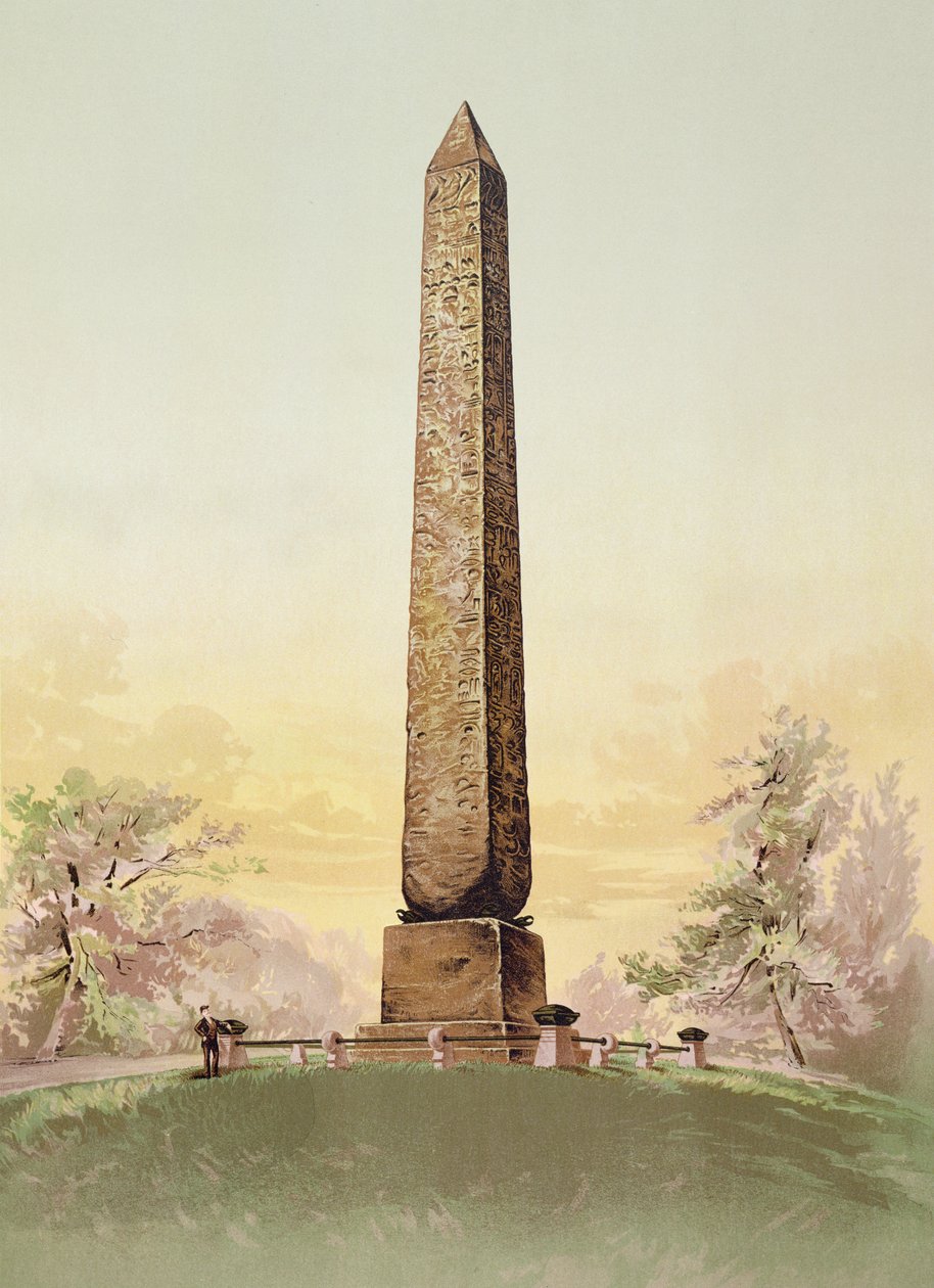Cleopatras Needle Central Parkissa, New Yorkissa, noin 1881 tekijältä American School