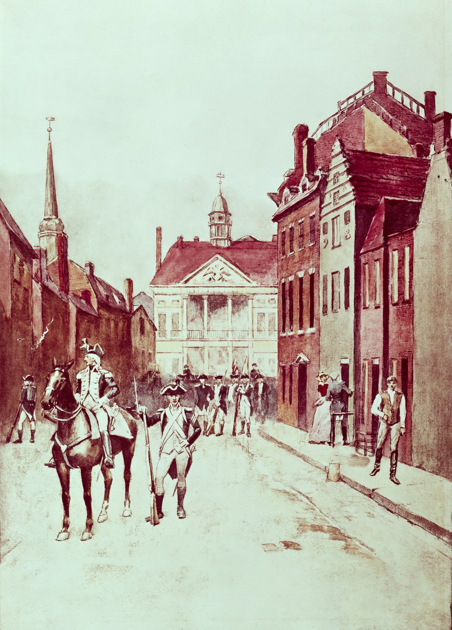 Eversti ja sotamies, ensimmäinen Manner-Rhode Islandin jalkaväki, Yhdysvaltain armeija, 1782-96 tekijältä American School