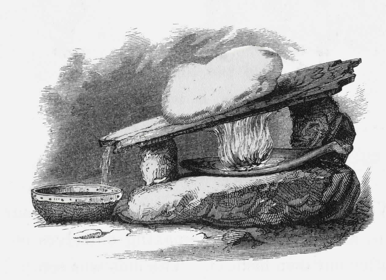 Tohtori Elisha Kent Kanen (1820-57) Eskimo Snow Sulter, julkaisusta "Arctic Explorations in the Years 1853, 54, 55", osa I, julkaisi Philadelphia, 1856 tekijältä American School