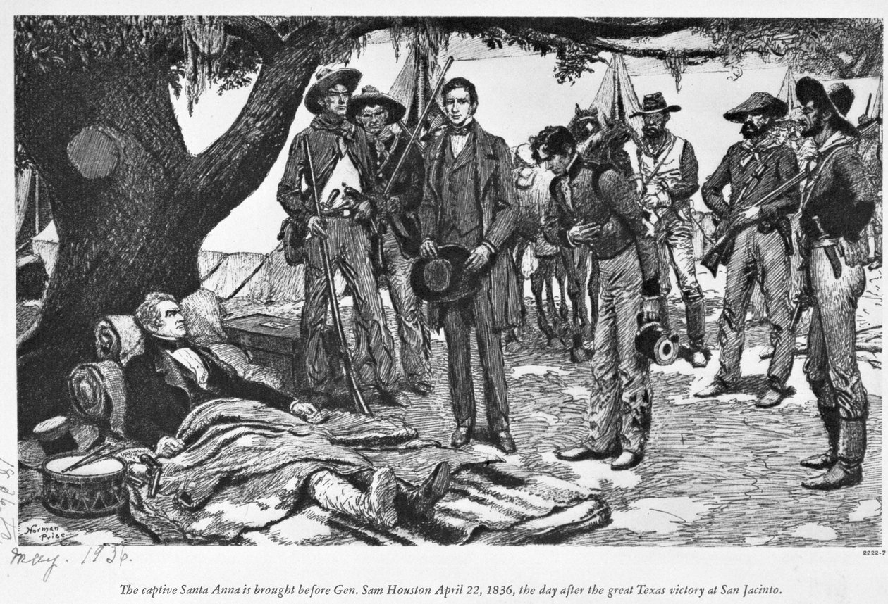 Kenraali Sam Houston Santa Annan kanssa San Jacintossa tekijältä American School