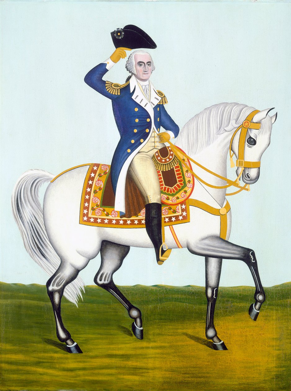 Kenraali Washington valkoisella laturilla, n. 1835 tekijältä American School