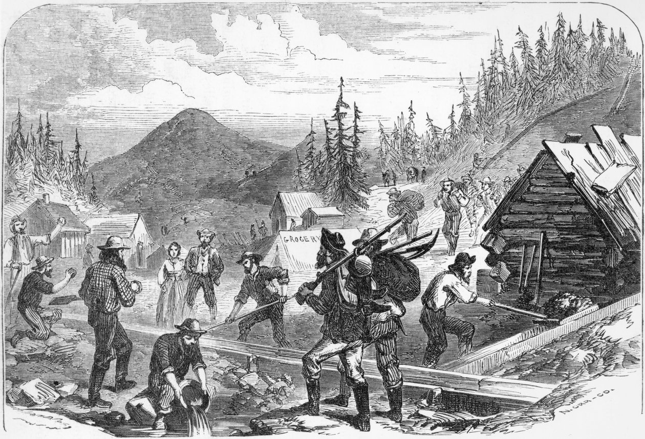 Gregory Gold Diggings, Colorado, kaiverrus G. Orr, toukokuu 1859 tekijältä American School