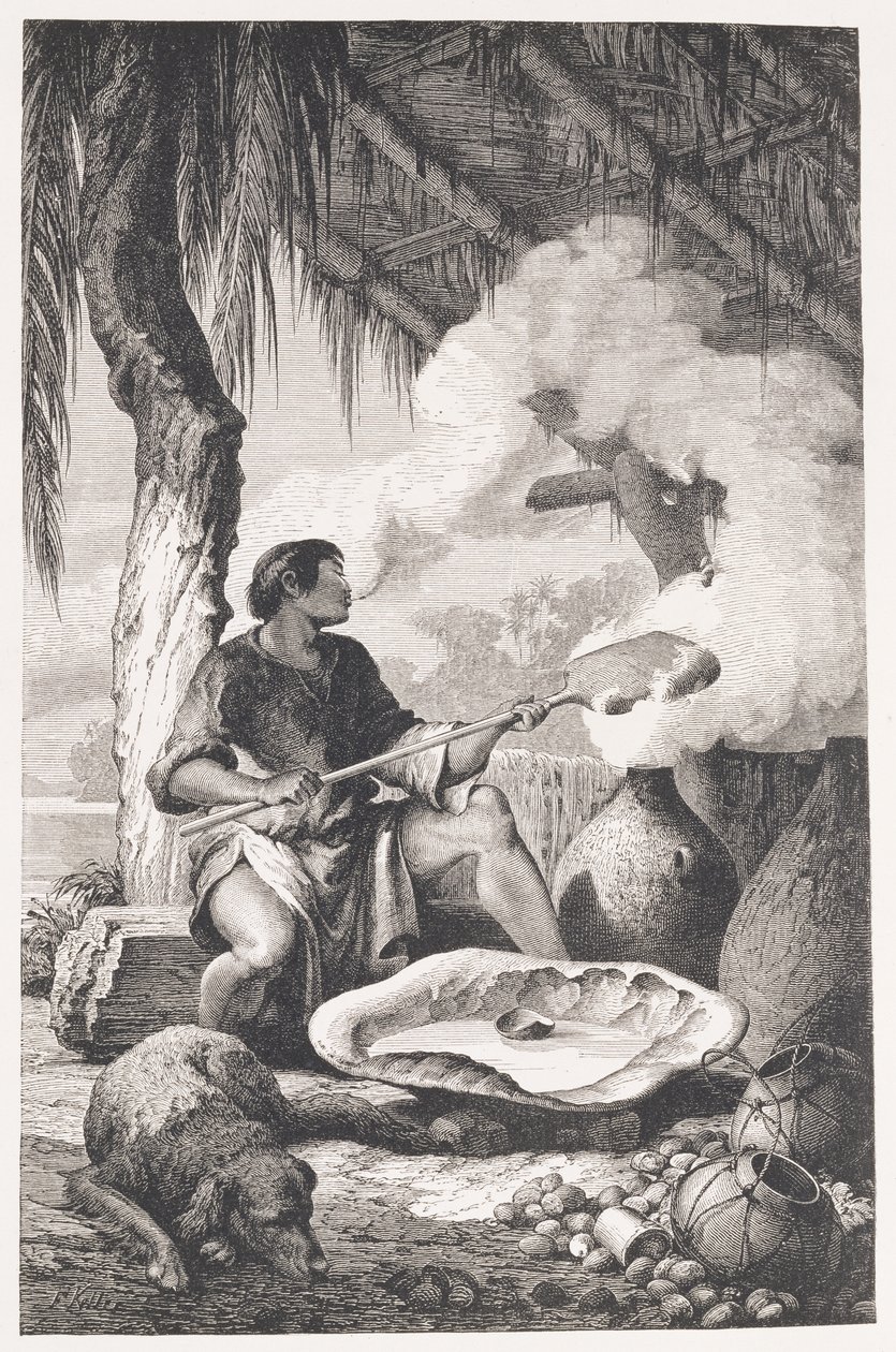 Intian kumin valmistus Madeiran rannoilla, "Amazonista ja Madeiralta", Franx Keller, 1874 tekijältä American School