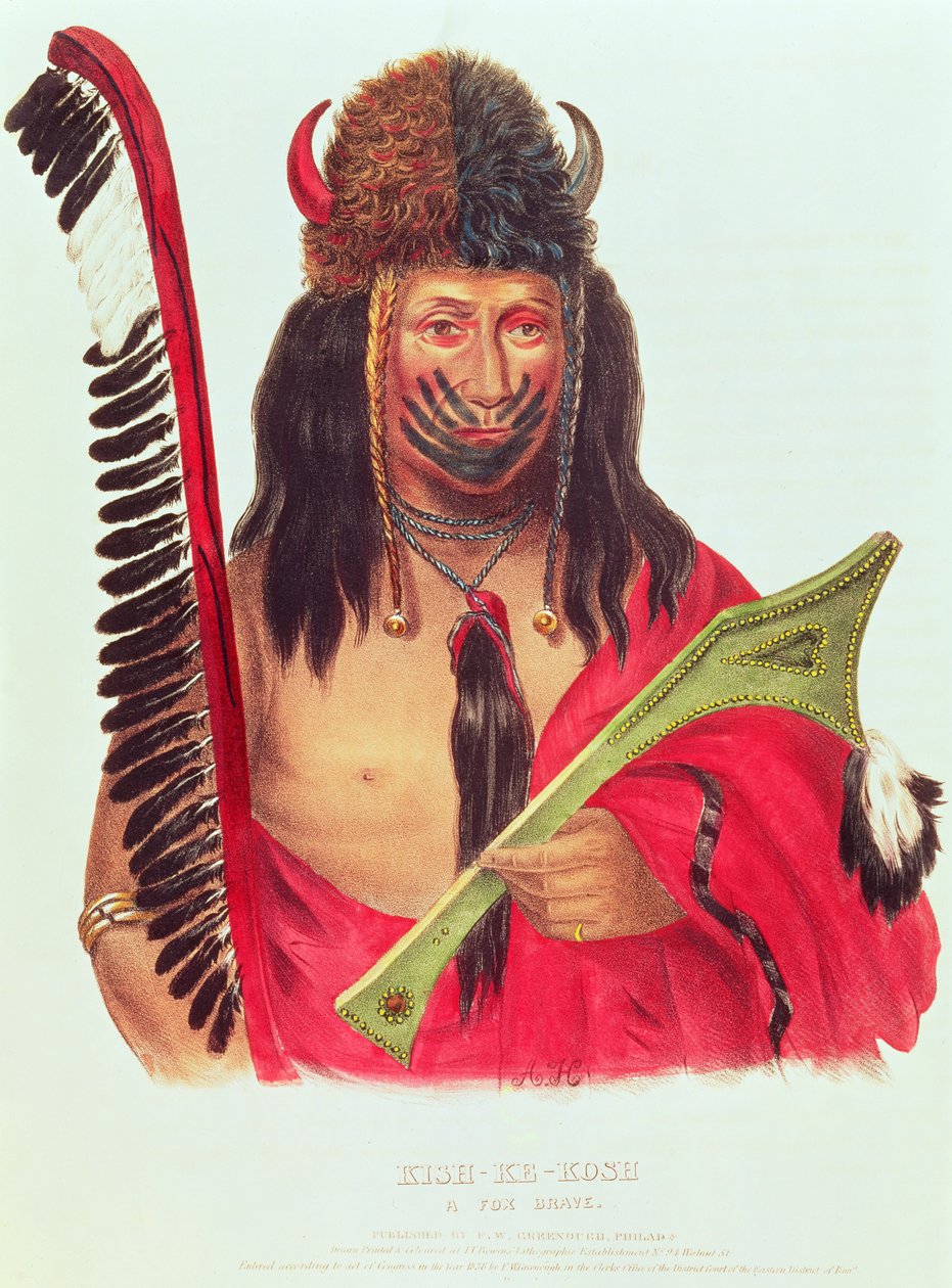 Kish-ke-kosh, Fox Brave, 1838-44 tekijältä American School