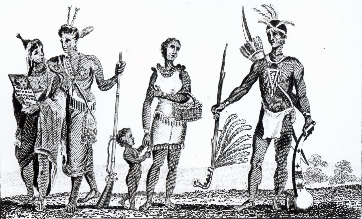 Pohjois-Amerikan intiaanit, pub. kirjoittanut Richard Phillips, 1806 tekijältä American School