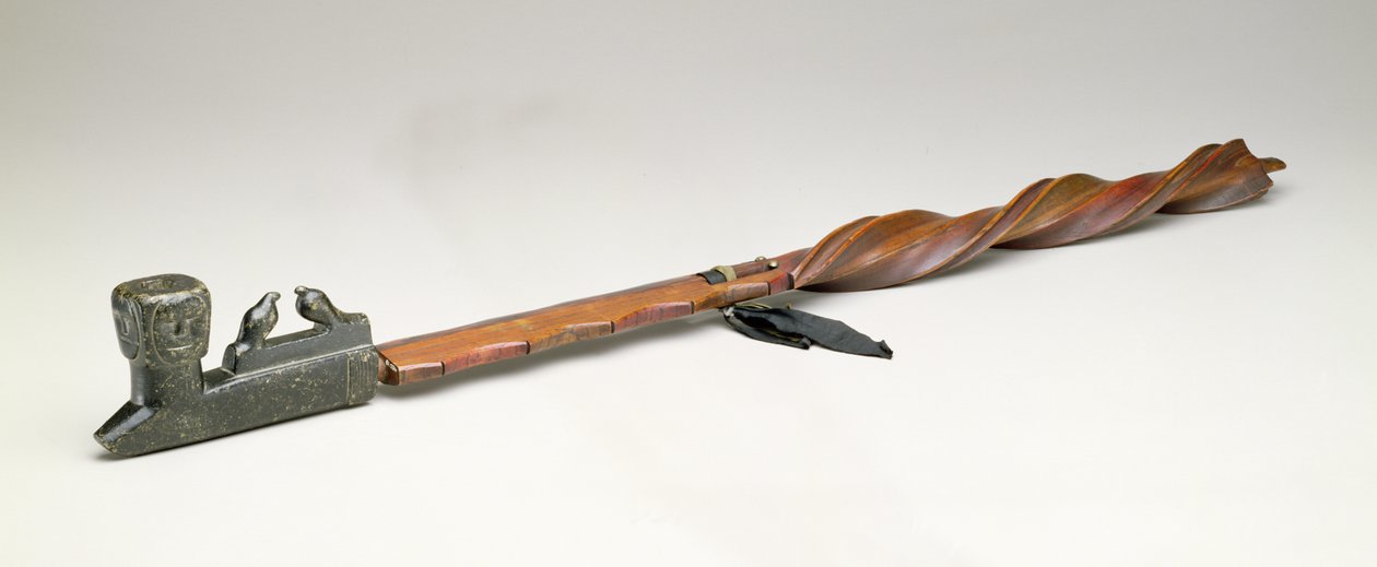Putken varsi, Chippewa, n. 1850 (puu ja metalli) tekijältä American School