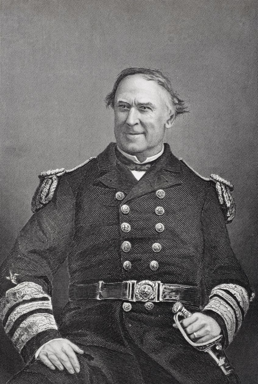 Muotokuva amiraali David Glascoe Farragutista (1801-70) tekijältä American School