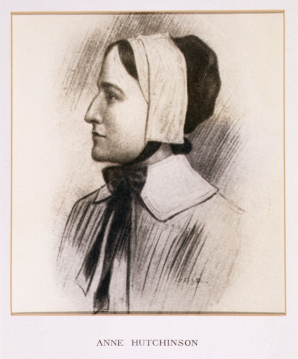 Anne Hutchinsonin (1591-1643) muotokuva tekijältä American School