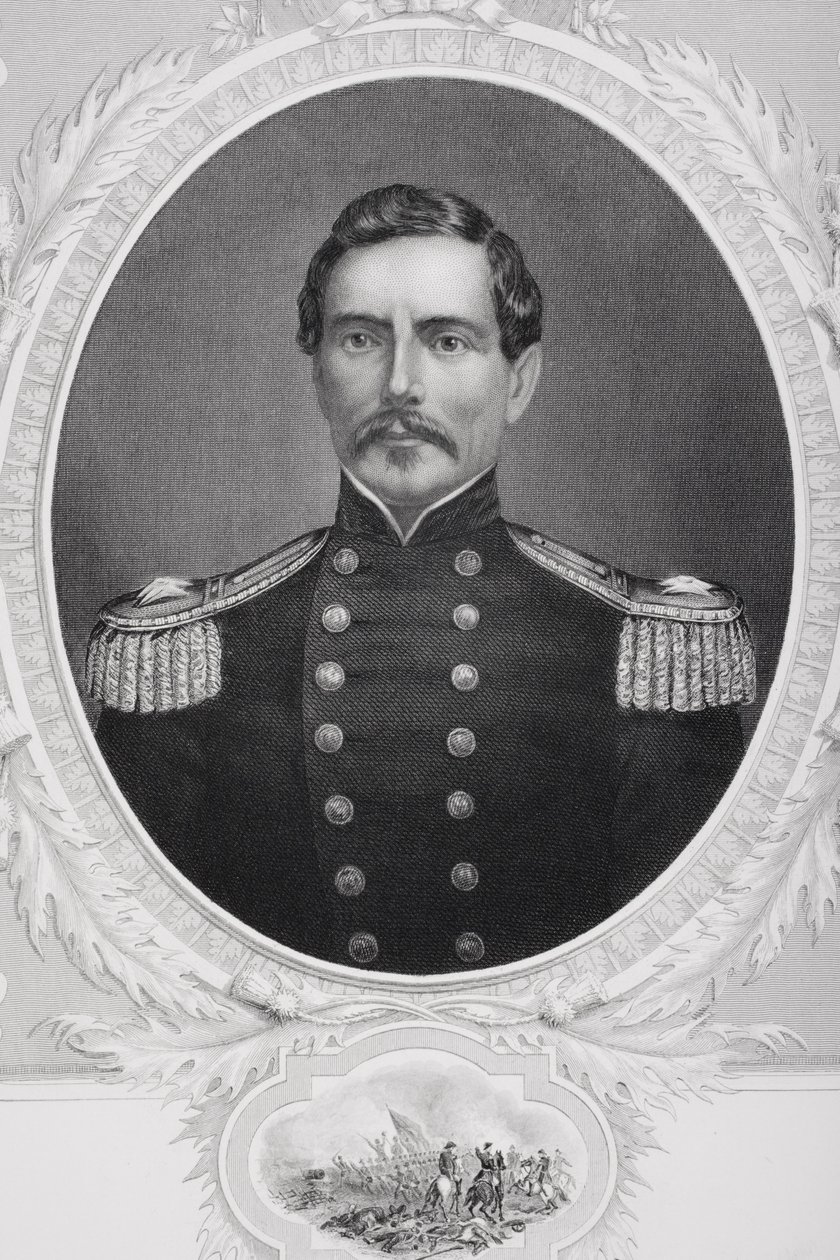 Kenraali Pierre Gustave Toutant Beauregardin (1818-93) muotokuva tekijältä American School