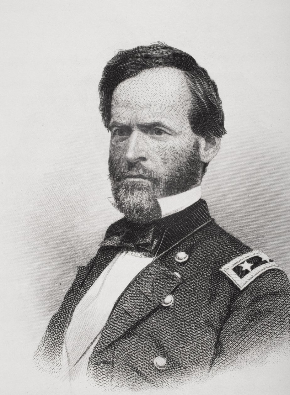 Kenraali William Tecumseh Shermanin (1820-91) muotokuva tekijältä American School