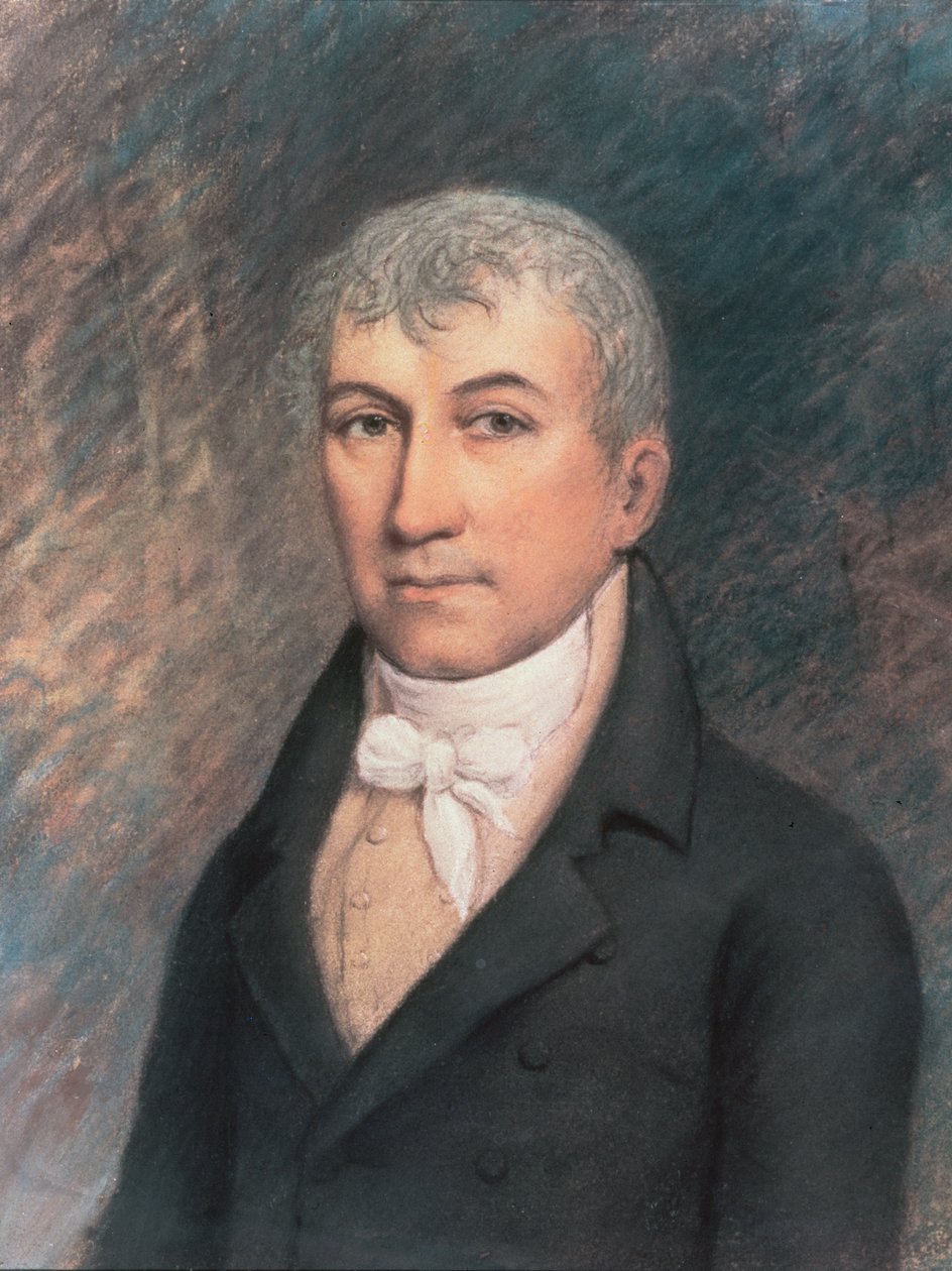 Muotokuva James Monroesta (1758-1831) (pastelli paperille) tekijältä American School
