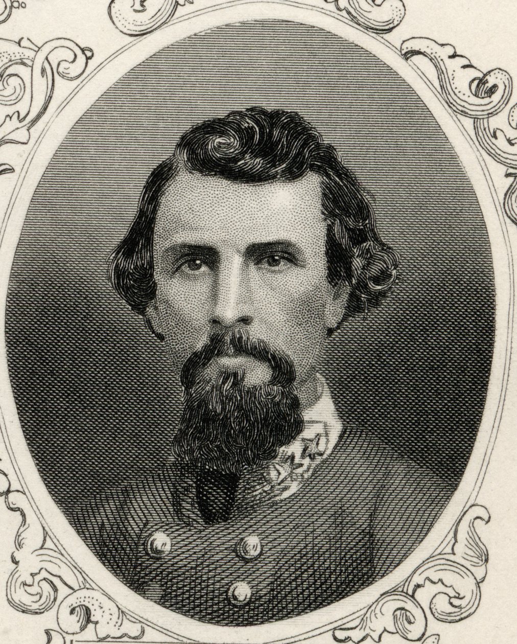 Nathan Bedford Forrestin muotokuva (1821-77) tekijältä American School