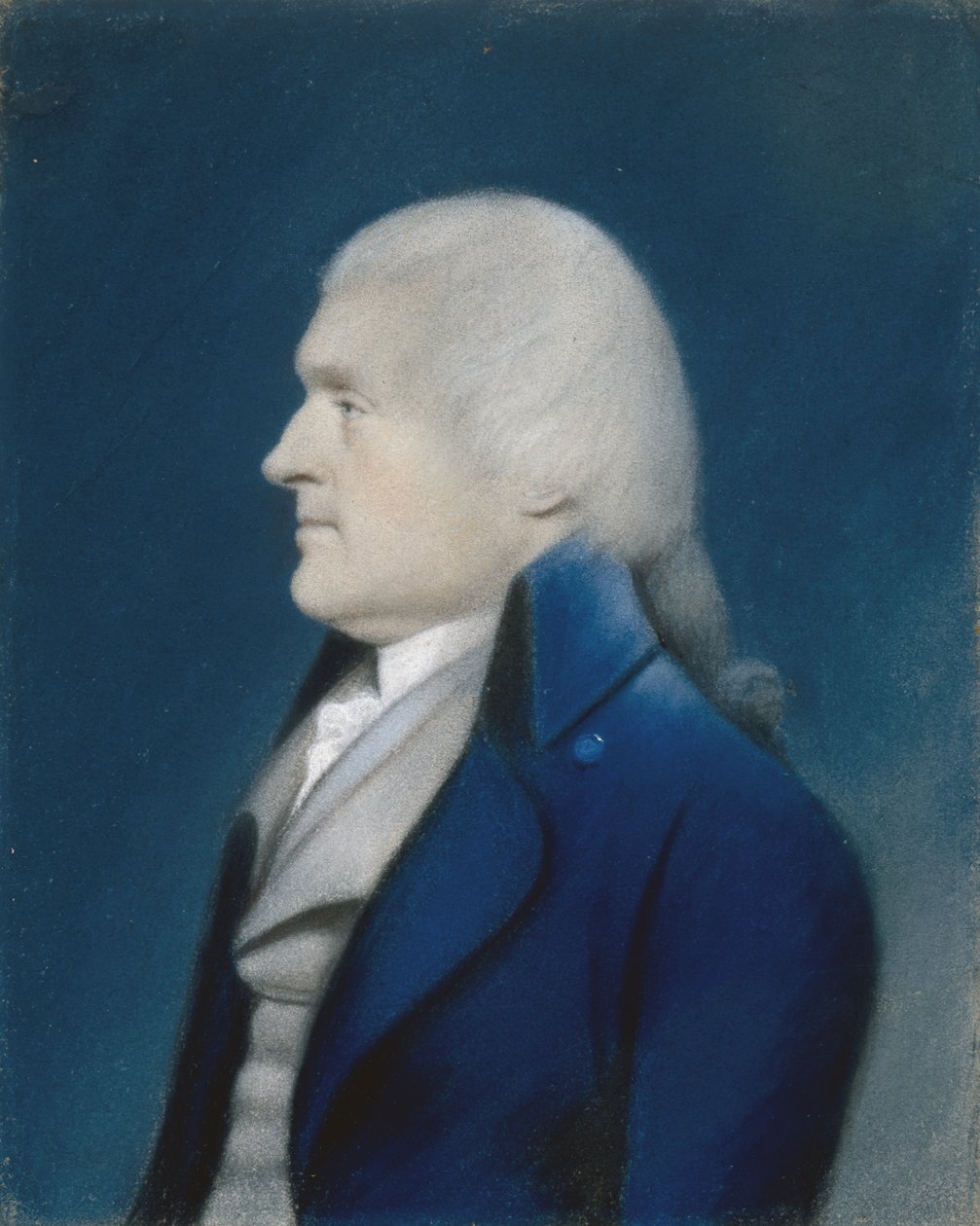 Thomas Jeffersonin muotokuva, n. 1800-1832 (pastelli harmaalle paperille) tekijältä American School
