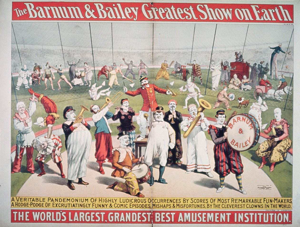 Barnum and Bailey Greatest Show -tapahtumaa mainostava juliste tekijältä American School