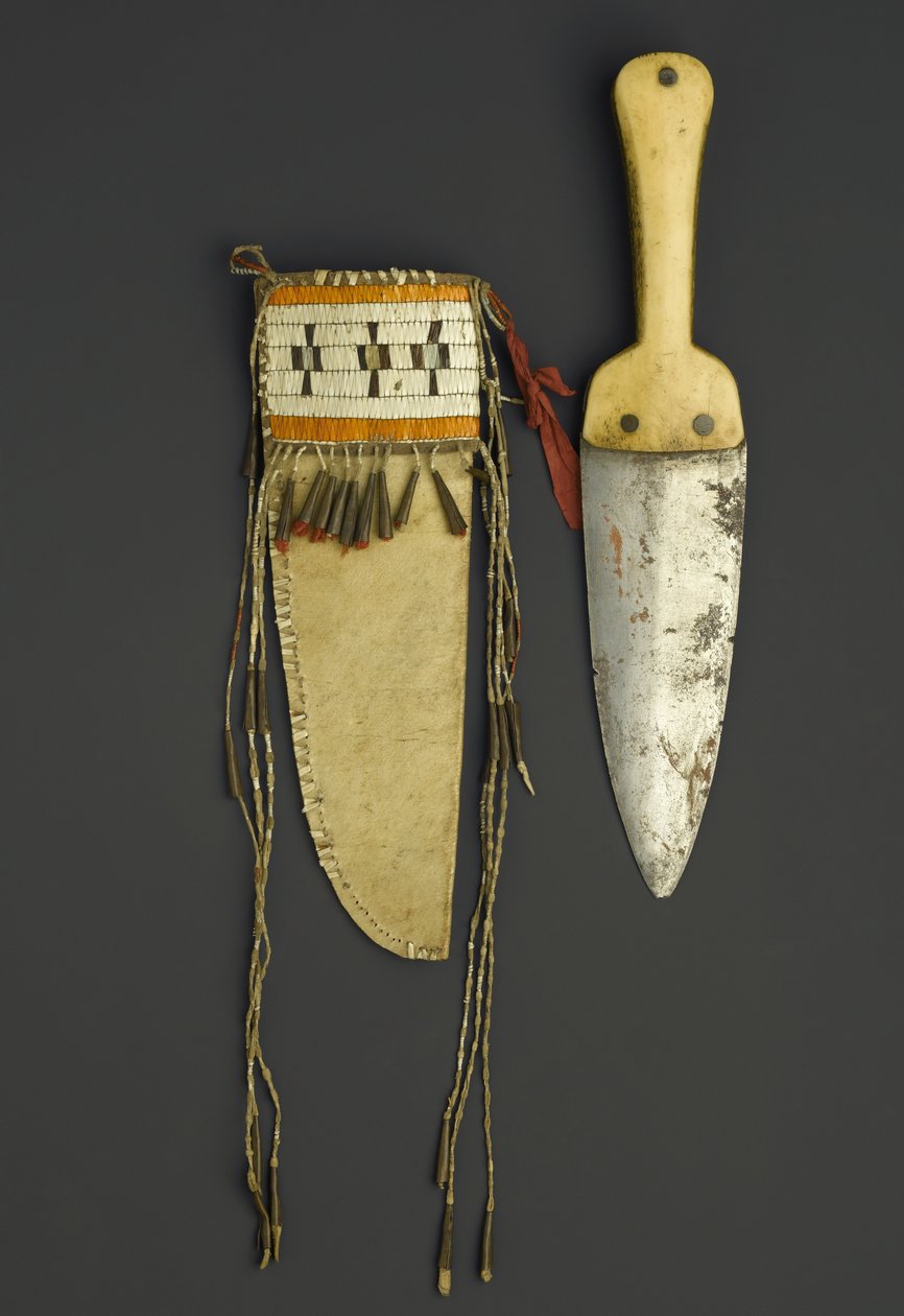 Scalping veitsi ja tuppi, Eastern Sioux, Fort Snellingistä, Minnesotasta tekijältä American School