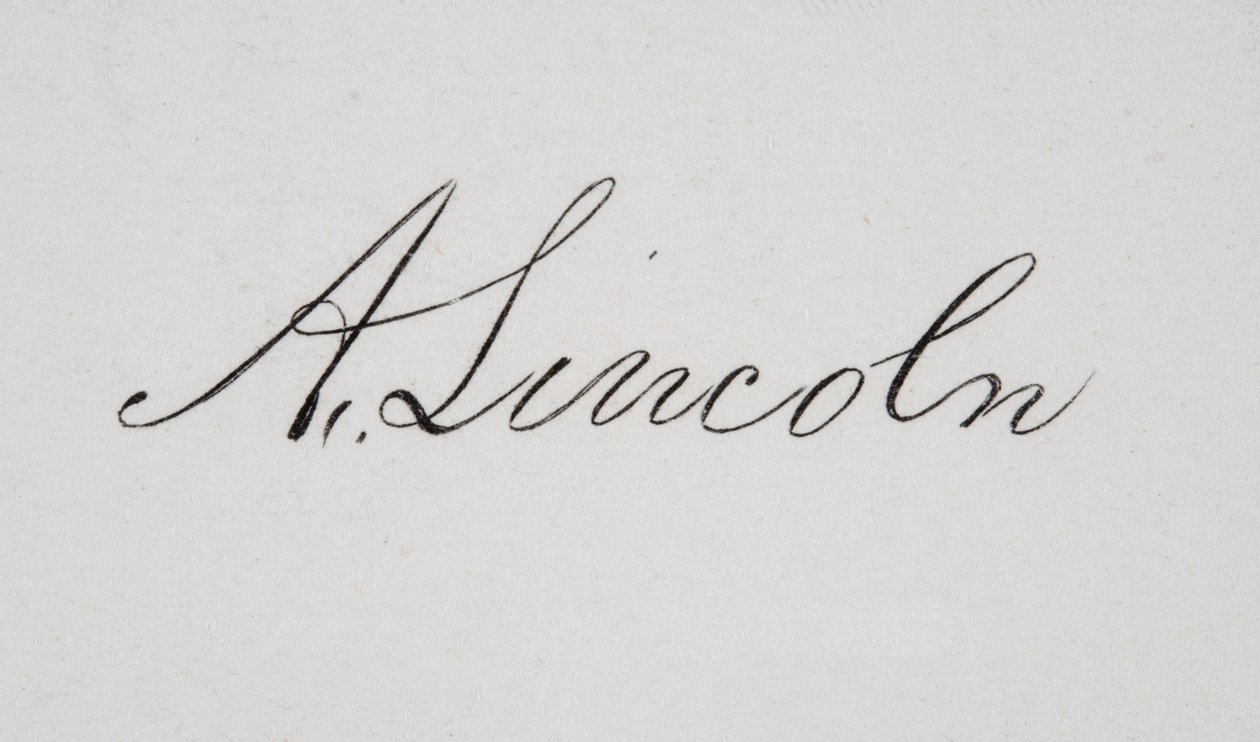 Abraham Lincolnin allekirjoitus tekijältä American School