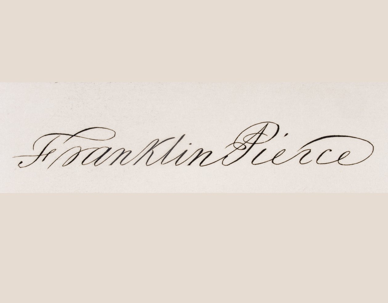 Franklin Piercen allekirjoitus tekijältä American School