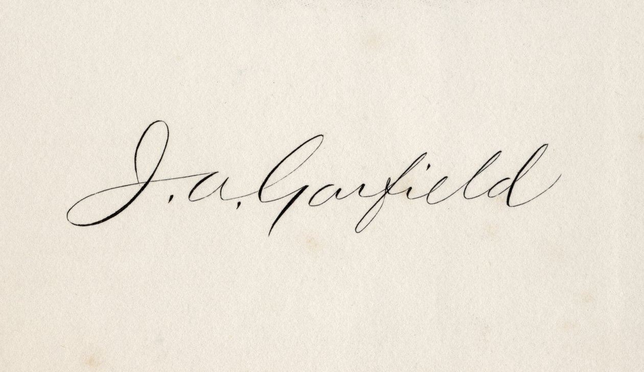 James Abram Garfieldin allekirjoitus tekijältä American School