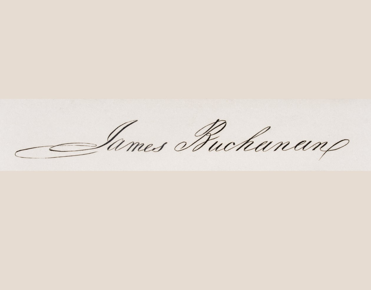 James Buchananin allekirjoitus tekijältä American School