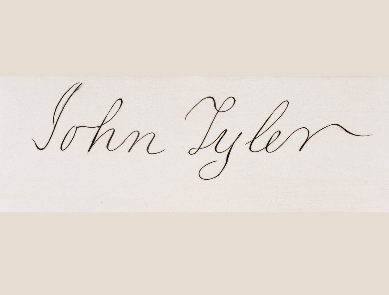 John Tylerin allekirjoitus tekijältä American School