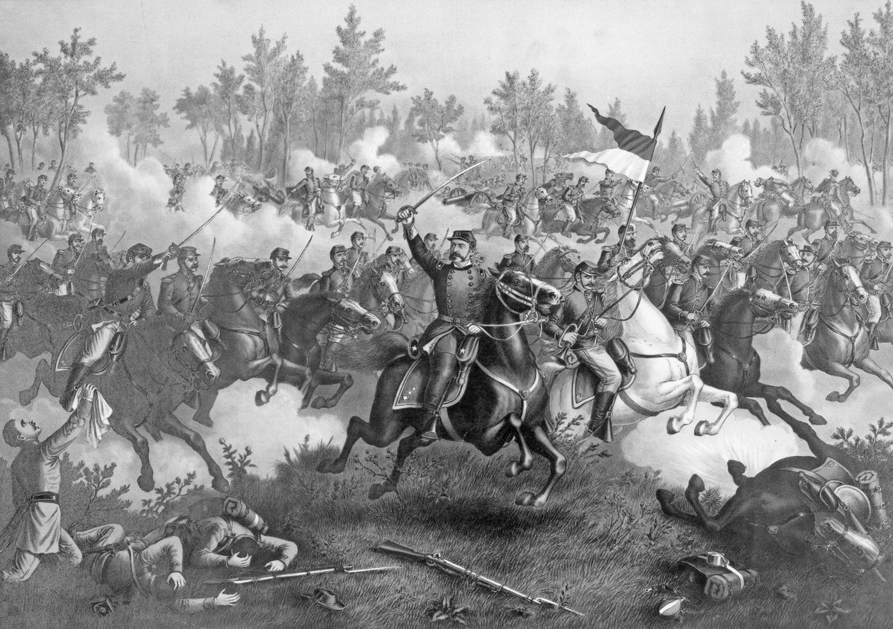 The Battle of Cedar Creek, 19. lokakuuta 1864, pub. Kurz und Allison, Chicago, 1890 tekijältä American School