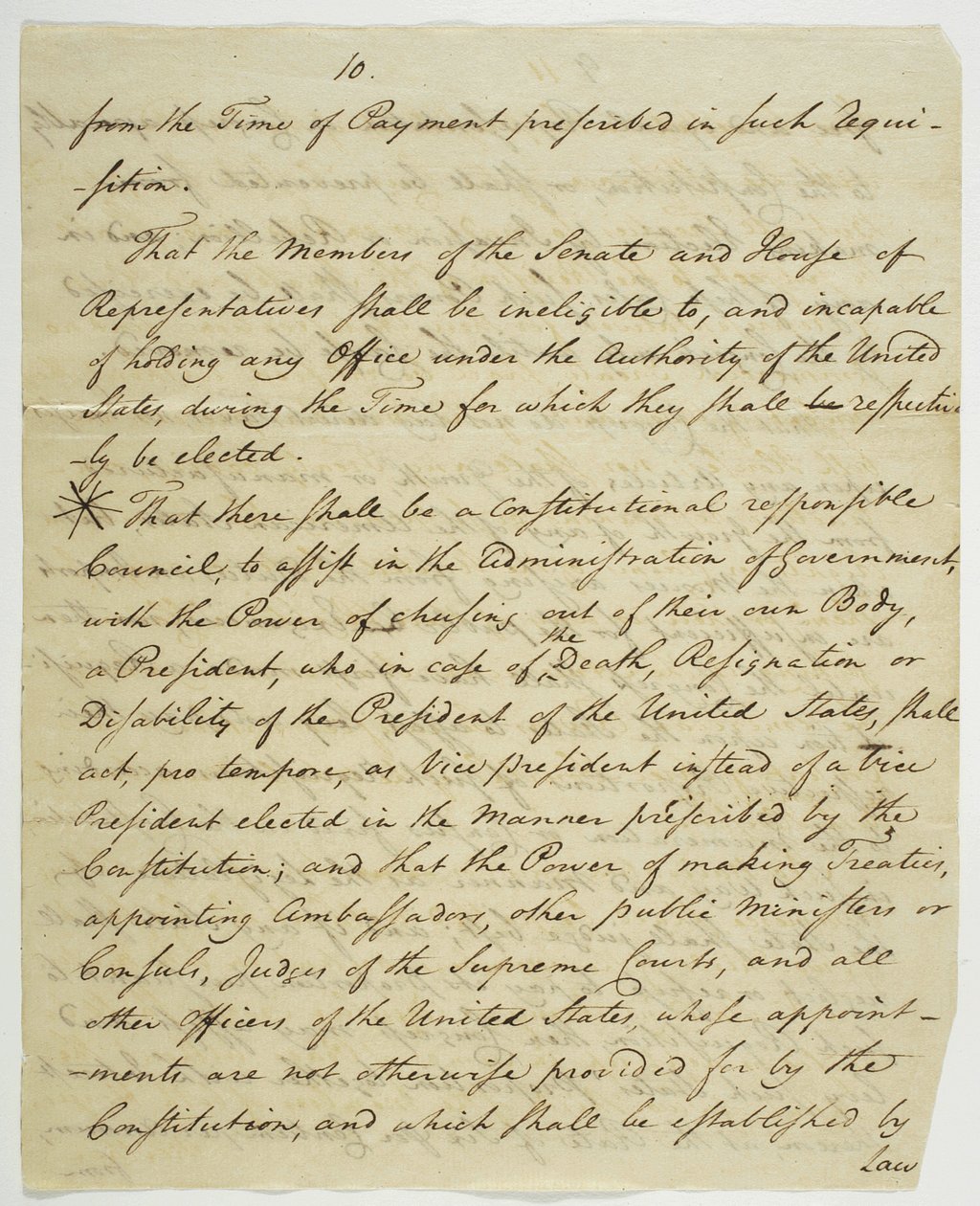 Bill of Rights, kopio allekirjoitettu Federal Hallissa, 1789 (muste paperille) tekijältä American School