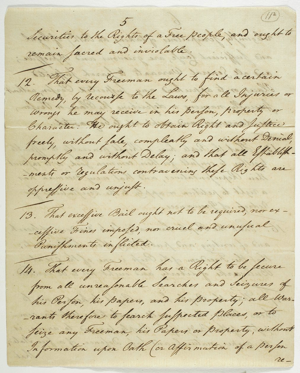 Bill of Rights, kopio allekirjoitettu Federal Hallissa, 1789 (muste paperille) tekijältä American School
