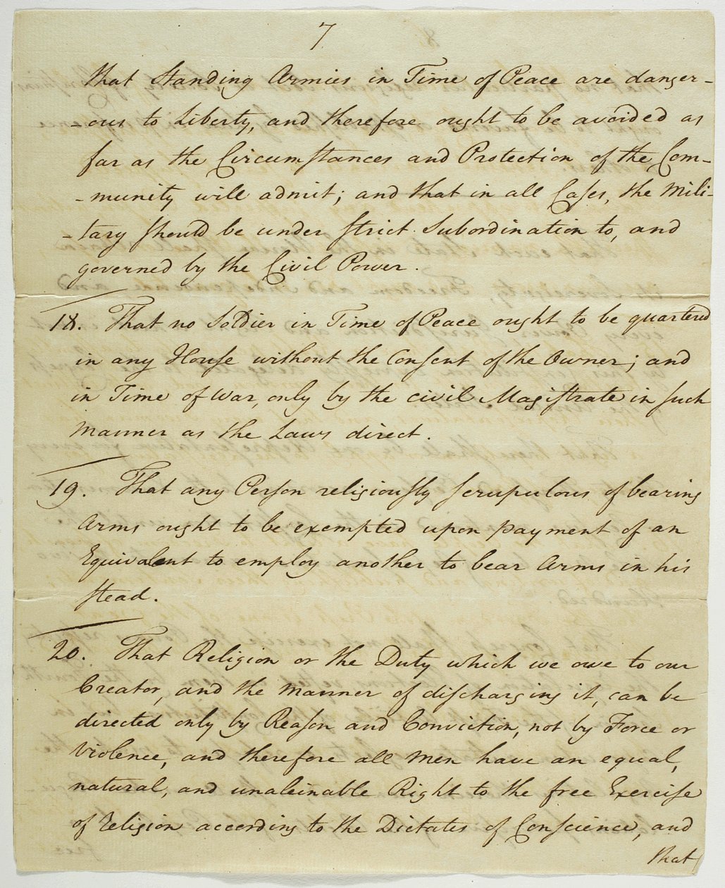 Bill of Rights, kopio allekirjoitettu Federal Hallissa, 1789 (muste paperille) tekijältä American School