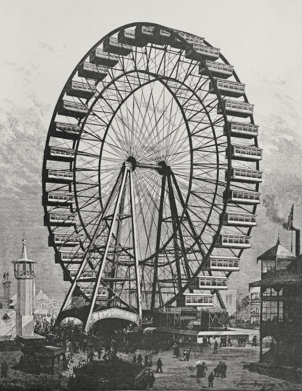 Suuri maailmanpyörä Columbian maailmannäyttelyssä, 1. heinäkuuta 1893 tekijältä American School