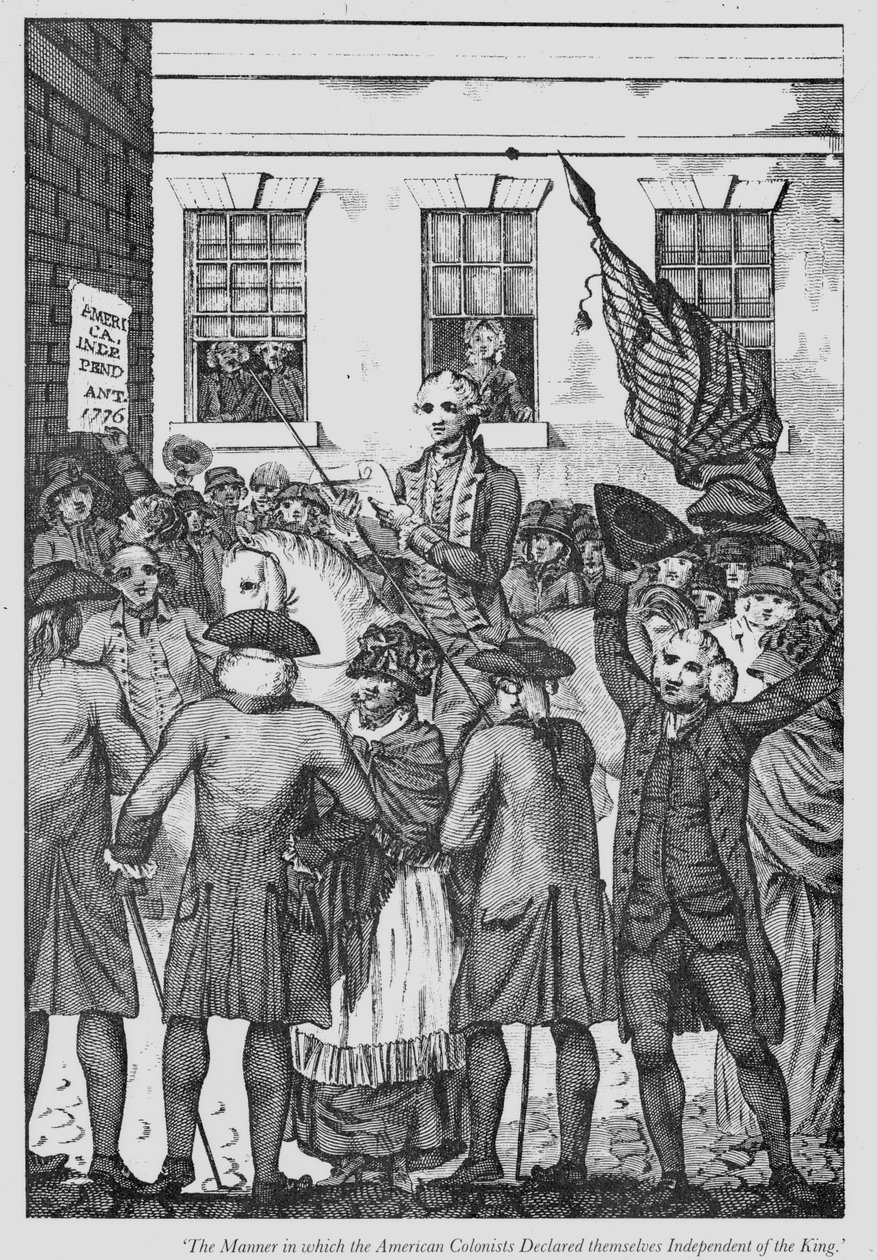 Tapa, jolla amerikkalaiset kolonistit julistivat itsensä kuninkaasta riippumattomiksi, 1776 tekijältä American School