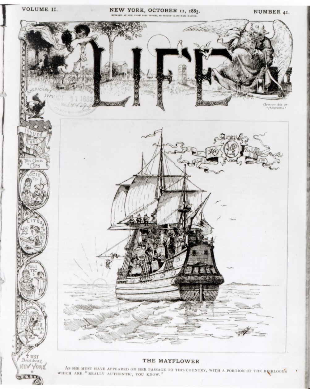 Mayflower, Life-lehden etukansi, 11. lokakuuta 1883 tekijältä American School