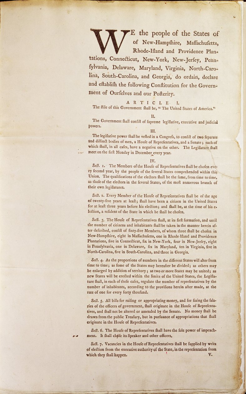Yhdysvaltain perustuslaki, 1787 tekijältä American School