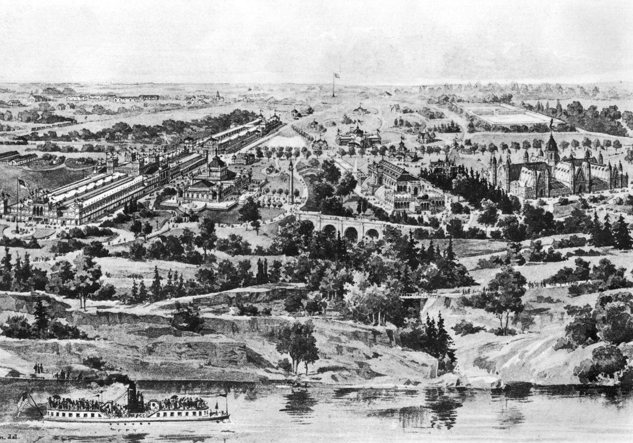 Näkymä satavuotisnäyttelyyn, Philadelphia, 1876 tekijältä American School