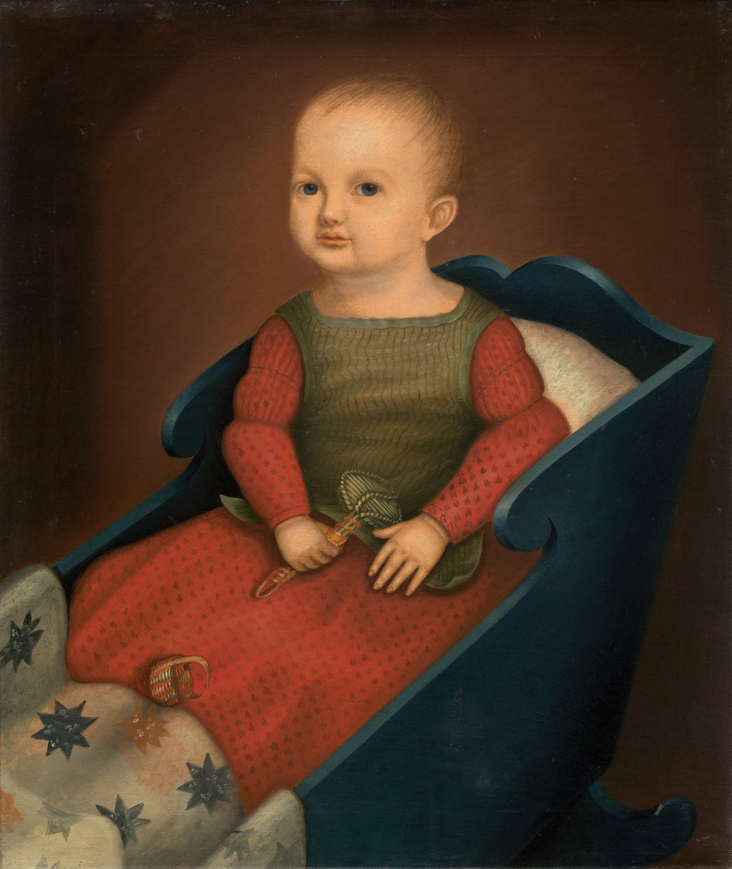 Vauva sinisessä kehdossa tekijältä American 19th Century