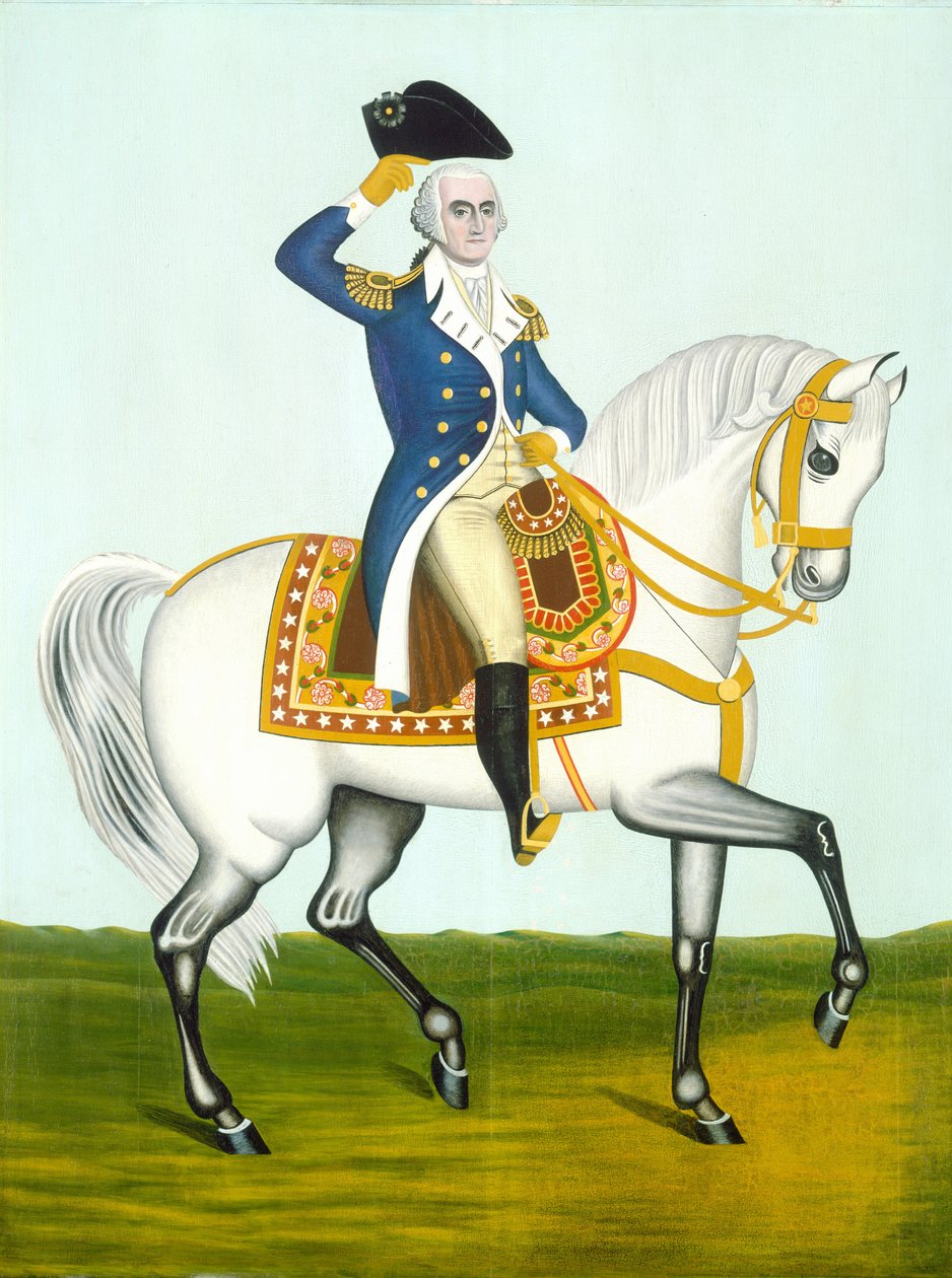 Kenraali Washington valkoisella laturilla tekijältä American 19th Century