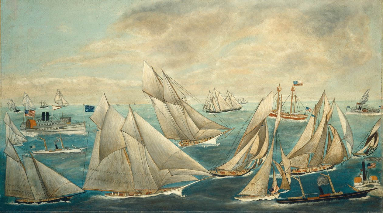 Kuvitteellinen Amerikan Cupin voittajien regatta tekijältä American 19th Century