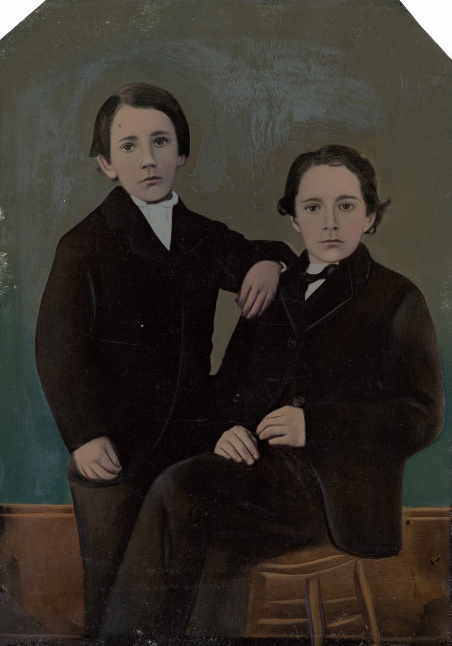 Kahden pojan muotokuva tekijältä American 19th Century