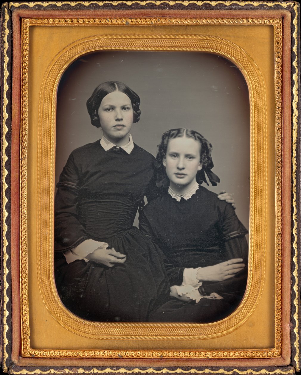 Muotokuva kahdesta tytöstä tekijältä American 19th Century