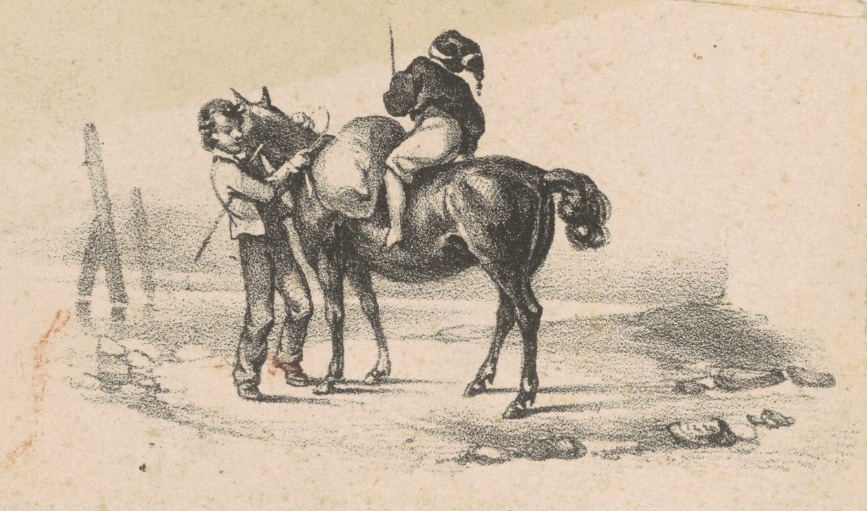 Nuoret ja hevonen tekijältä American 19th Century