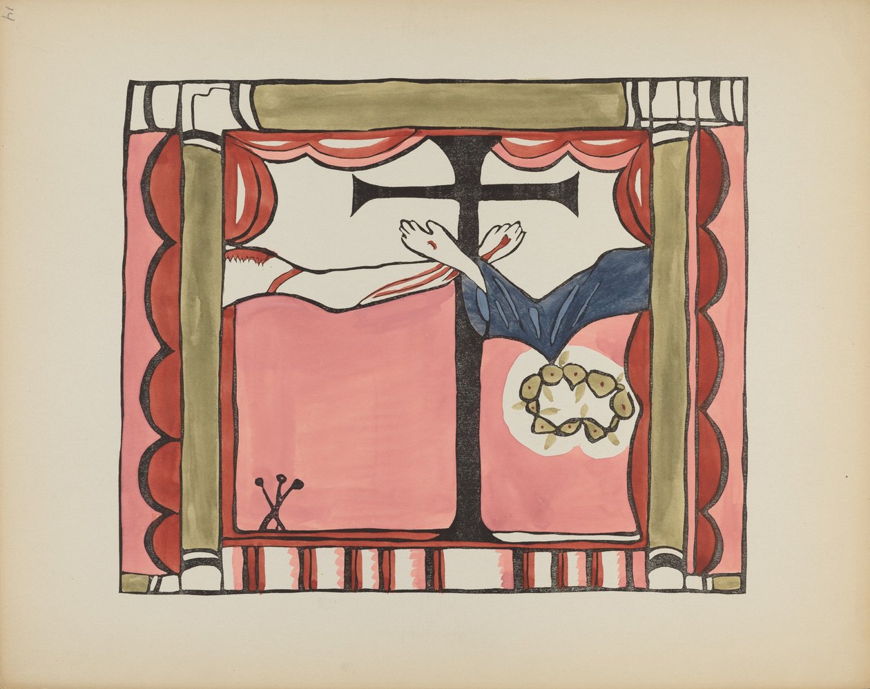 Levy 14: Pääalttaritaulu, Chimayo: Portfoliosta "Spanish Colonial Designs of New Mexico" tekijältä American 20th Century