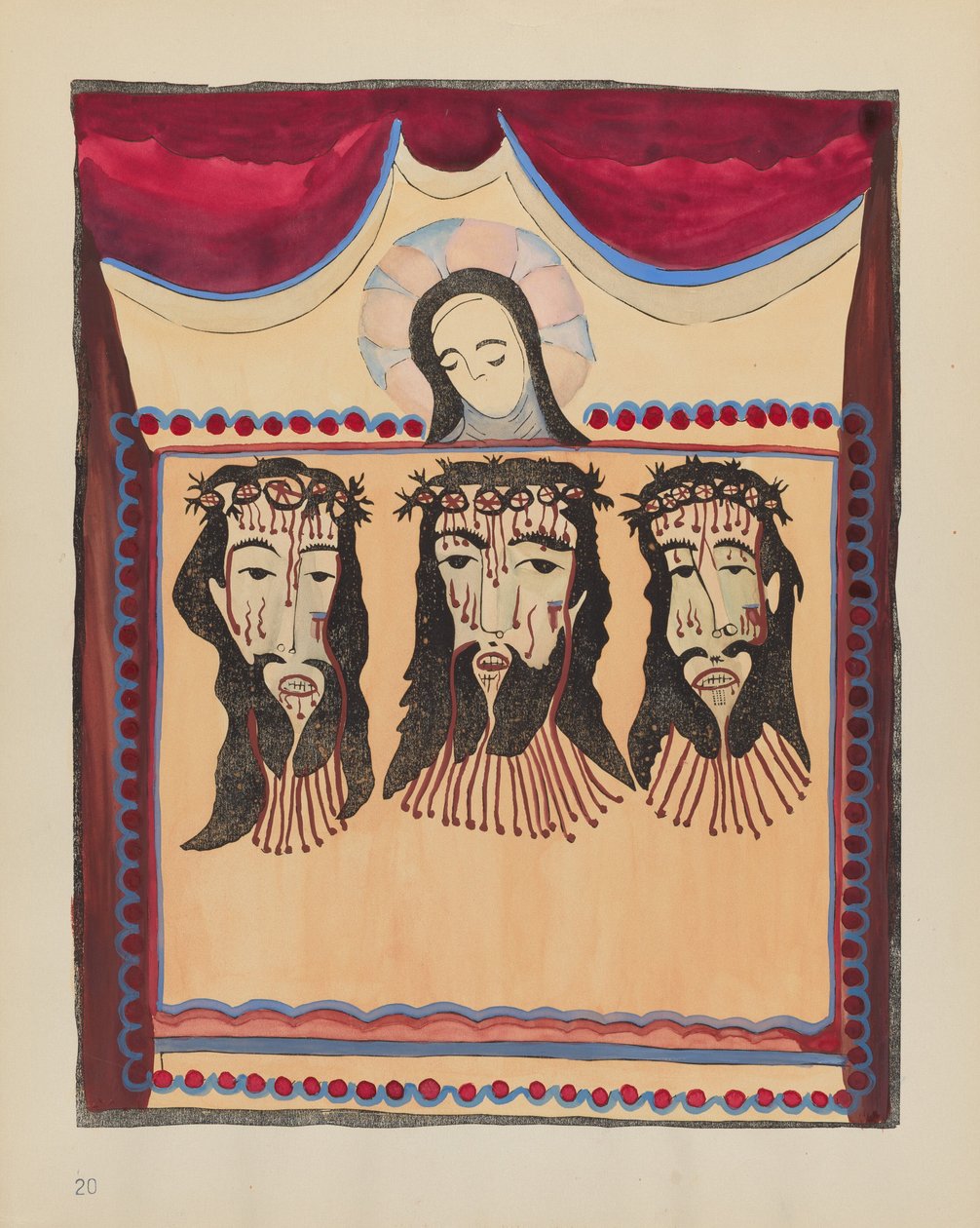 Levy 20 (variantti): Saint Veronica: Portfoliosta "Spanish Colonial Designs of New Mexico" tekijältä American 20th Century