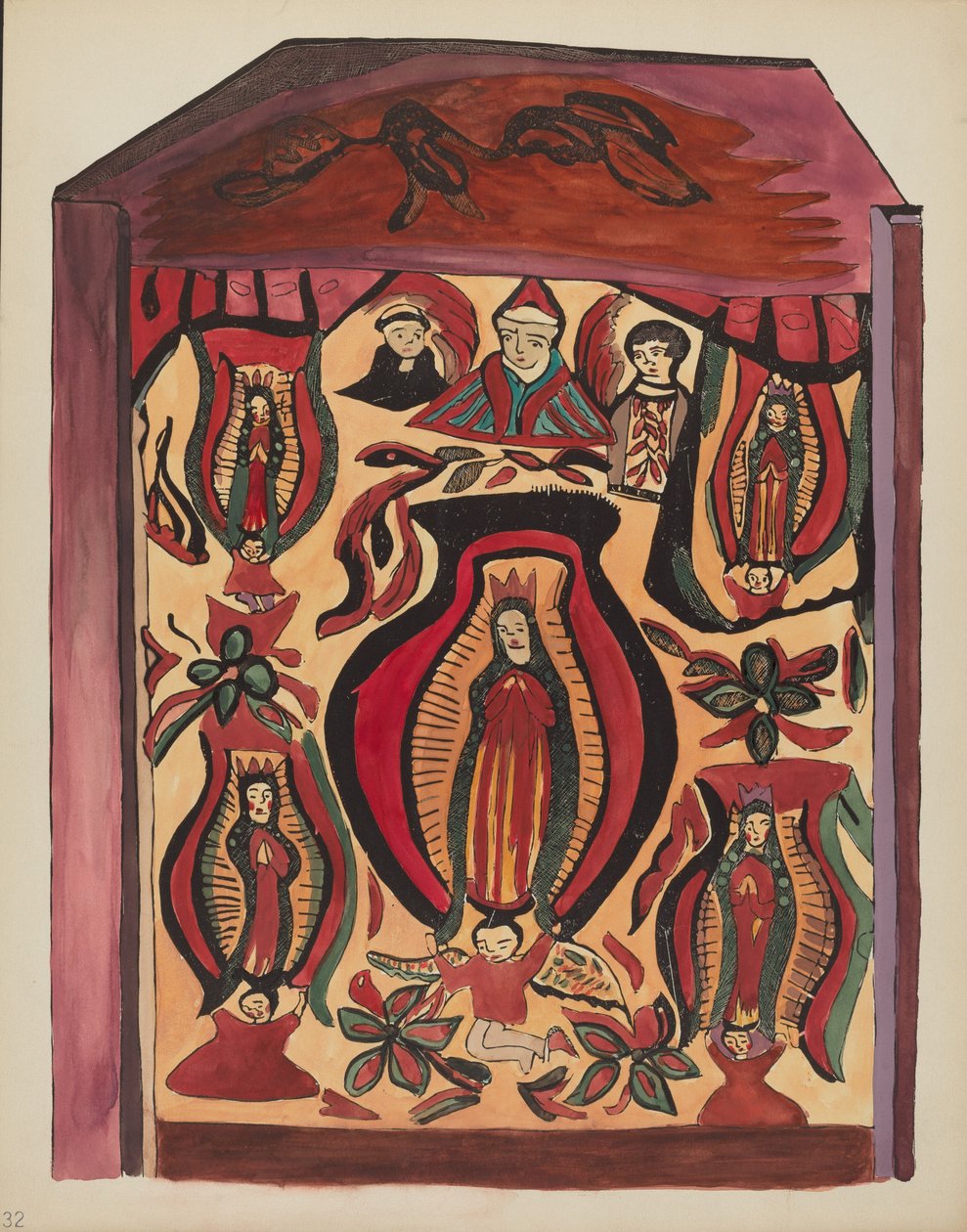 Levy 32: Our Lady of Guadalupe: Portfoliosta "Uuden Meksikon espanjalaiset siirtomaamallit" tekijältä American 20th Century