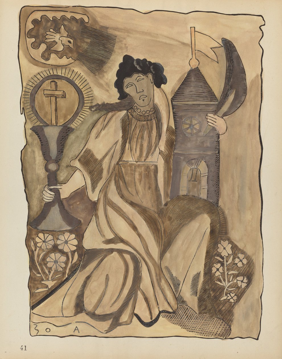 Levy 41: Saint Barbara: Portfoliosta "Uuden Meksikon espanjalaiset siirtomaamallit" tekijältä American 20th Century
