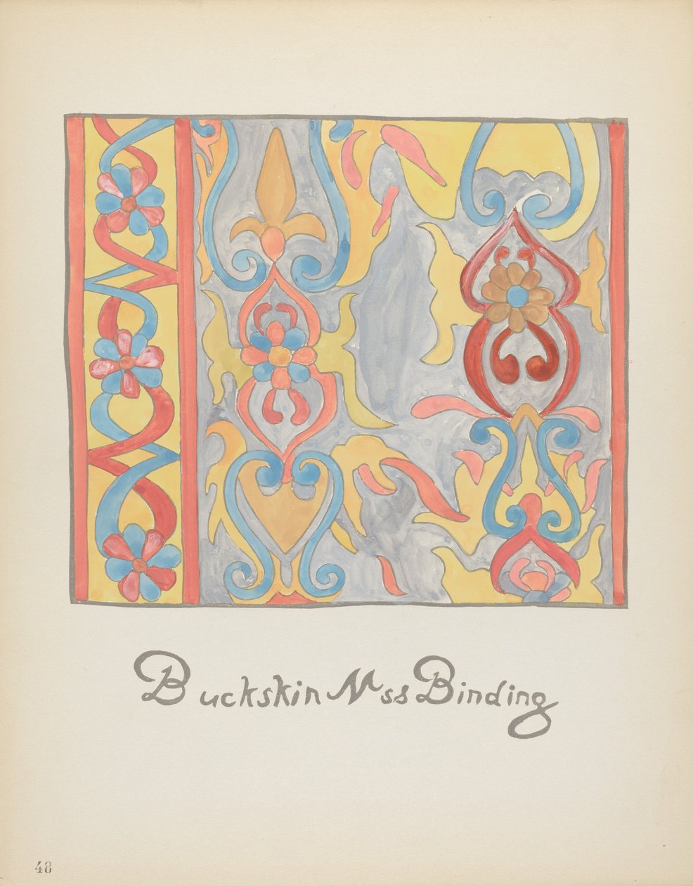 Levy 48: Buckskin Design: Portfoliosta "Spanish Colonial Designs of New Mexico" tekijältä American 20th Century