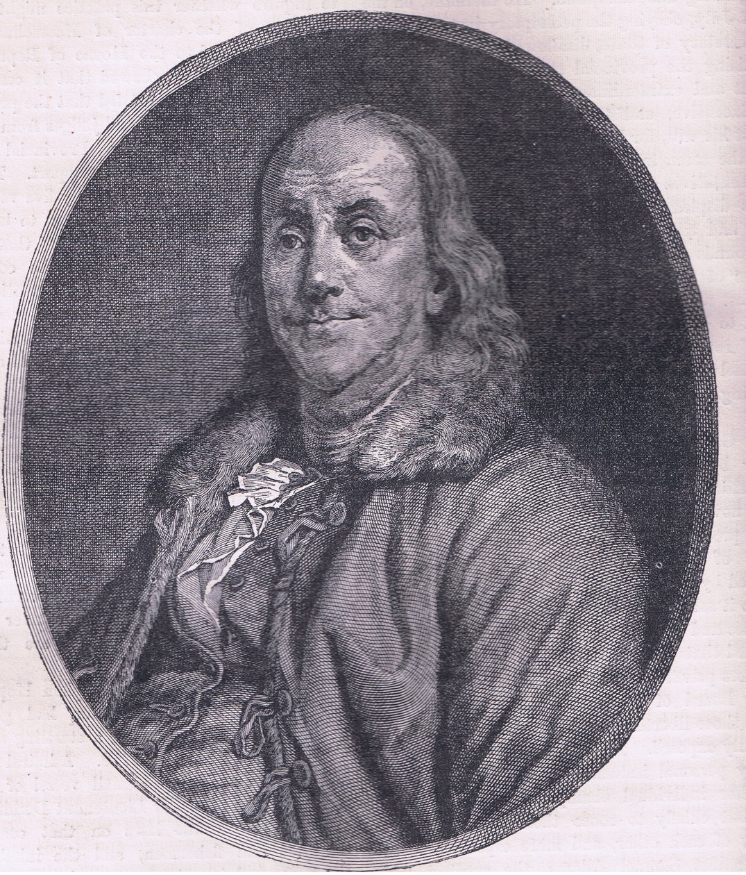 Benjamin Franklin, kuvitus Cassells History of the United Statessta, julkaisija Cassell, Petter & Galpin, n. 1900 (litho) tekijältä American English school