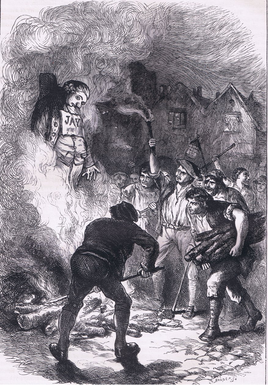 Burning of Jayn hahmo, kuvitus Cassells History of the United Statessta, julkaisija Cassell, Petter & Galpin, n. 1900 tekijältä American English school