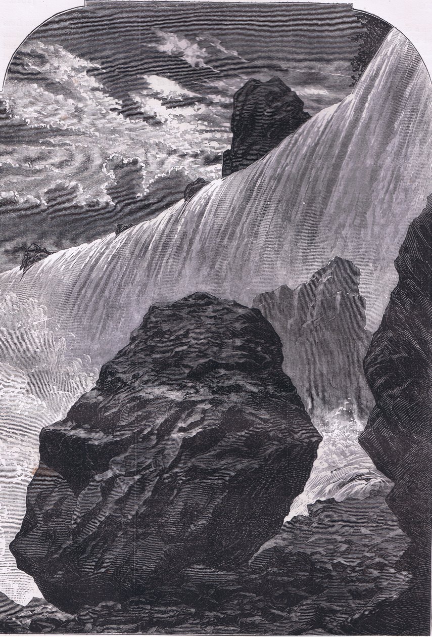 Niagaran putoukset, kuvitus Cassells History of the United Statessta, julkaisija Cassell, Petter & Galpin, n. 1900 (litho) tekijältä American English school