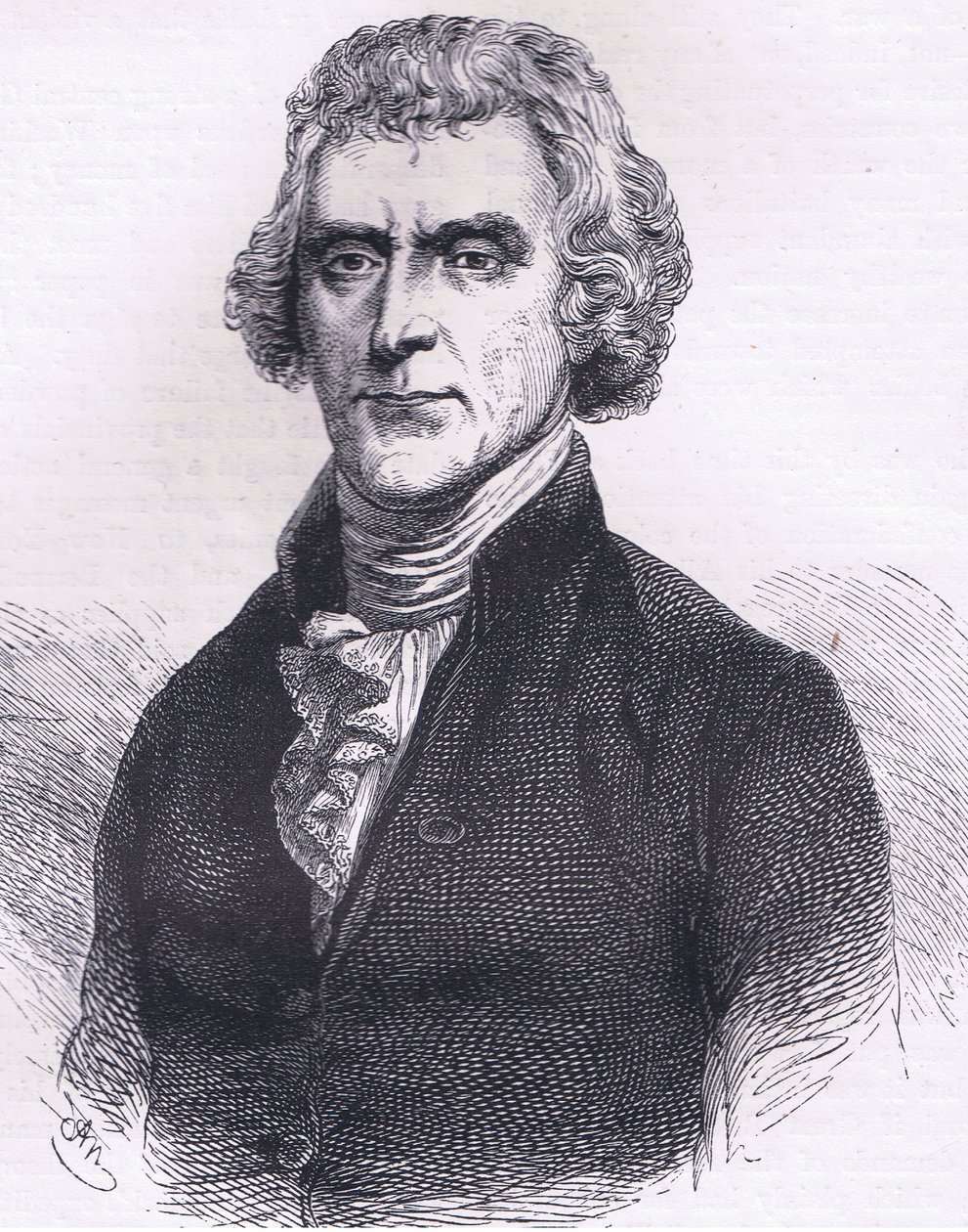 Thomas Jefferson, kuvitus Cassells History of the United Statessta, julkaisija Cassell, Petter & Galpin, n. 1900 (litho) tekijältä American English school