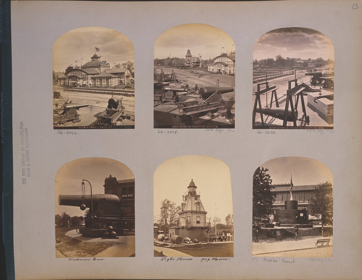20 tuuman Rodman-tykki vuoden 1876 Centennial Exposition -näyttelyssä, Philadelphia, 1876 tekijältä American Photographer